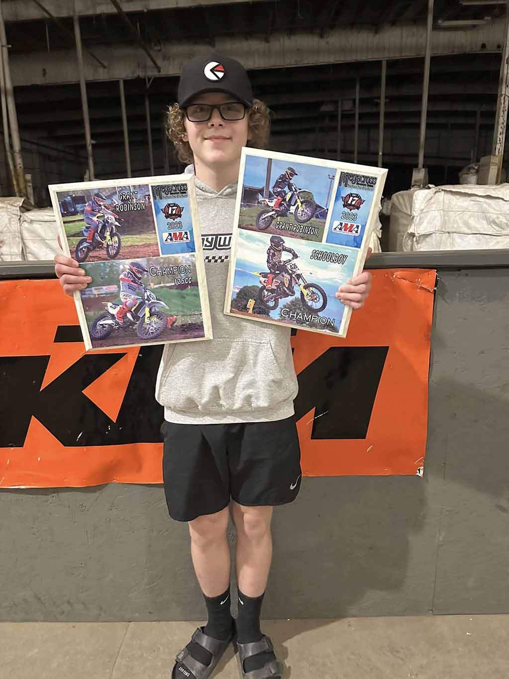 1st Place District 17 AMA Champion 125 CC & Schoolboy winner Grant Robinson #426